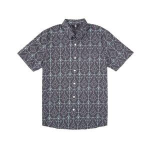 NEW Volcom Warbler Printed Regular Fit Button-Down Shirt, Sz Small (DD)